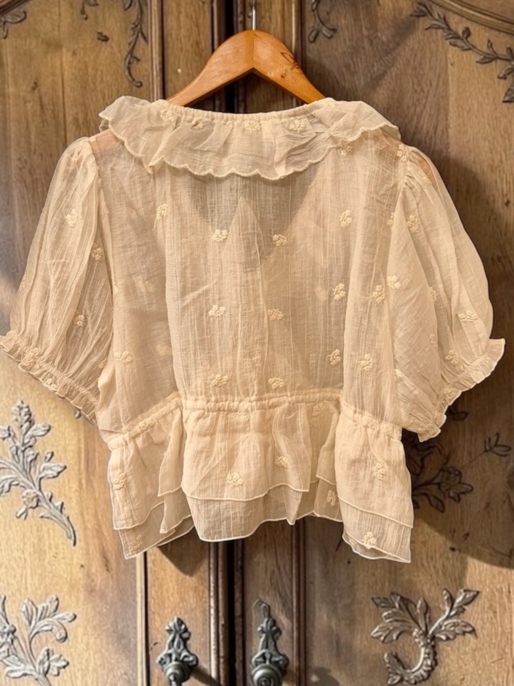 Lucky Brand Ruffled Tie-front Top - Picture 2 of 8